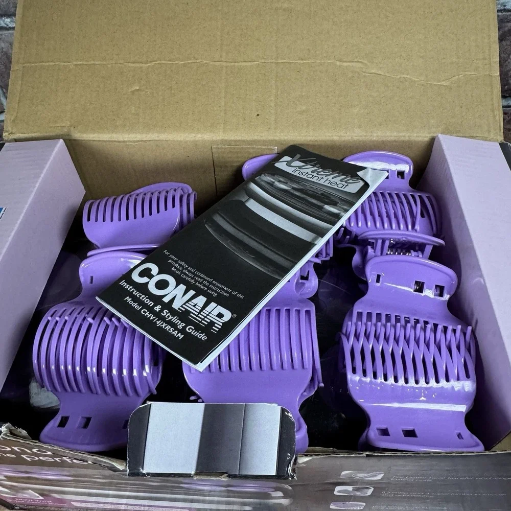 Conair CHV14JXR Extreme Heat Jumbo and Super‎ Jumbo Rollers w/ Clips - Open Box